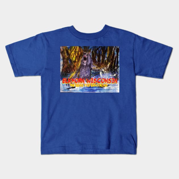 The Beast of Bray Road Kids T-Shirt by Great Lakes Artists Group